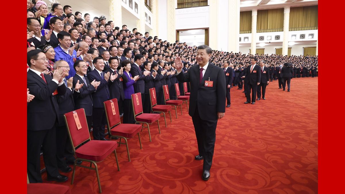 習(xí)近平等領(lǐng)導(dǎo)同志親切會(huì)見(jiàn)出席黨的二十大代表、特邀代表和列席人員